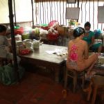 Packing the "lollies" ready for sale.